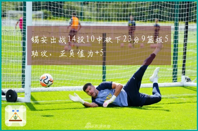 锡安出战14投10中砍下23分9篮板5助攻，正负值为+5