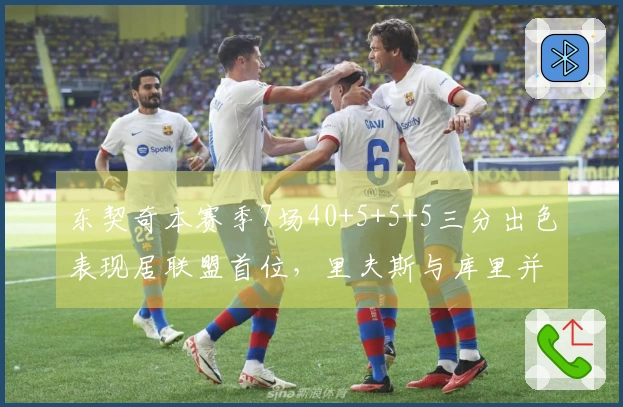 东契奇本赛季7场40+5+5+5三分出色表现居联盟首位，里夫斯与库里并列第二。